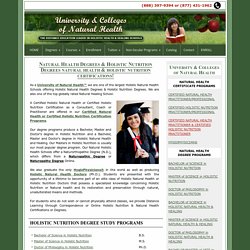 Holistic Nutrition Certification—Natural Health Schools—Natural Health Degrees
