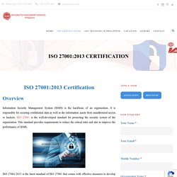 ISO 27001 certification in Philippines