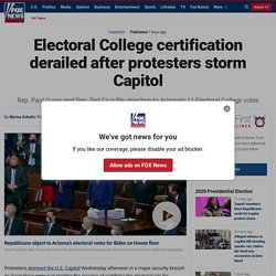 Electoral College certification derailed after protesters storm Capitol