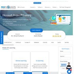 Microsoft Project Training and Certification - ProThoughts