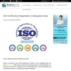 ISO Certification Registration in Bangalore India