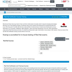 Redhat Certification Courses @Koenig Solutions