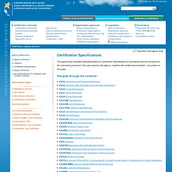 EASA - Certification Specifications
