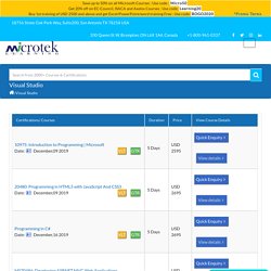 MS Visual Studio Training Classes Online