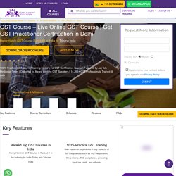 Online GST Certification Course Training @Rs.848/month