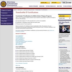 Transferable IT Certifications