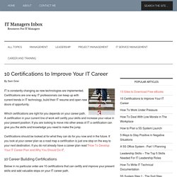 10 Certifications to Improve Your IT Career