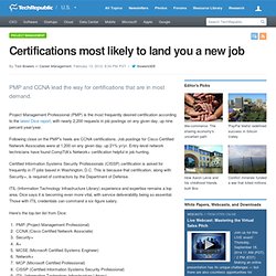 Certifications most likely to land you a new job