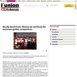 Neuilly-Saint-Front / Remise de certificats De nouveaux guides composteurs