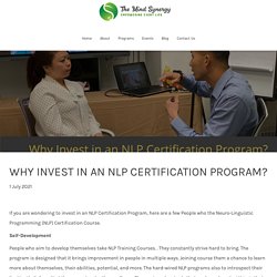 Why Invest in an NLP Certification Program?