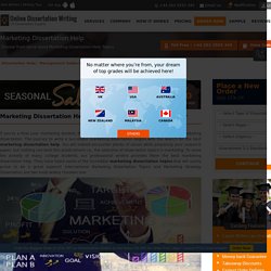 Certified Marketing Dissertation Help Online in UK
