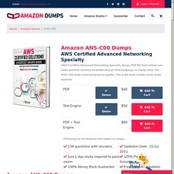 Confirmed Amazon ANS-C00 Dumps PDF 2021 - Updated ANS-C00 Q&A for Quick Achievement