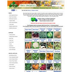 Certified Organic Vegetable Seed and Garden Seed - Main Street Seed and Supply