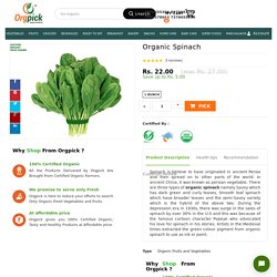 Shop Organic Spinach Online