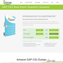 Pass Amazon SAP-C01 Exams With SAP-C01 Dumps - Amazondumps.us
