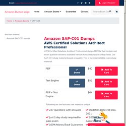 Improve Your Profession With Amazon SAP-C01 Dumps Study Material - Amazondumps.com
