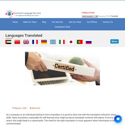 Certified Translation Services Miami