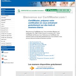 CertifMaster - Entrainement aux Certifications : examen pmp, test ccna, examen itil, examen prince2…