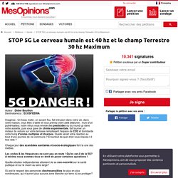 STOP 5G Le cerveau humain est 40 hz et le champ Terrestre 30 hz Maximum