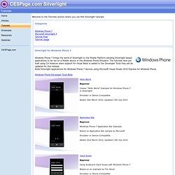 Silverlight - Tutorials