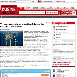 Vers une nécessaire accélération de l’essor des énergies renouvelables - Energie