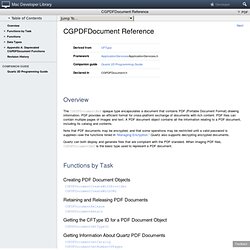 CGPDFDocument Reference