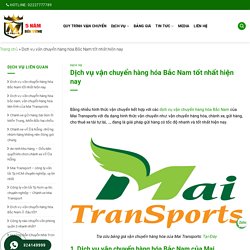 Dịch vụ vận chuyển hàng hóa Bắc Nam tốt nhất hiện nay