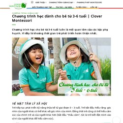 Chương trình học dành cho bé từ 3 tuổi - 6 tuổi
