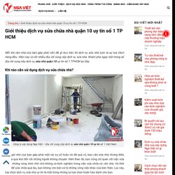 Dịch vụ sửa chữa nhà quận 10 uy tín số 1 TPHCM - Xây Nhà Nga Việt