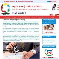 Dịch thuật công chứng Bình Dương: 123 Lê Trọng Tấn, Dĩ An