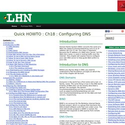 Ch18 : Configuring DNS