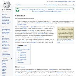 Chaconne - Wikipedia