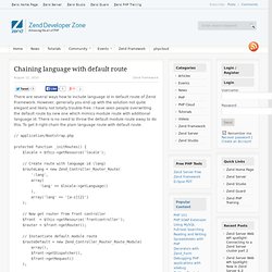Chaining language with default route