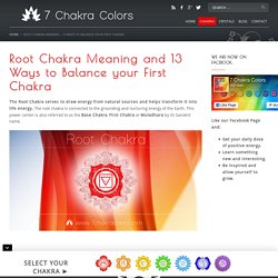 Root Chakra Meaning - 13 Ways to Balance your First Chakra