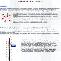 chaleur et température