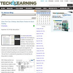 - Class Tech Tips: Chalkup: New Rubric Feature for Quick Grading