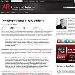 The rising challenge of robo-advisors