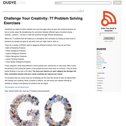 Challenge Your Creativity: 77 Problem Solving Exercises