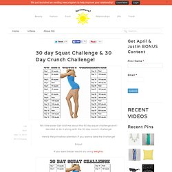 30 day Squat Challenge & 30 Day Crunch Challenge! - AprilAthena7