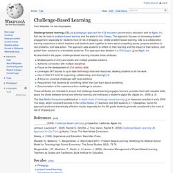 Challenge-Based Learning