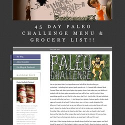 45 Day Paleo Challenge Menu & Grocery List!! - PaleoMomRx