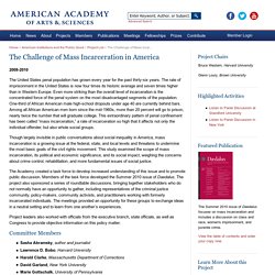 The Challenge of Mass Incarceration in America - American Academy of Arts & Sciences