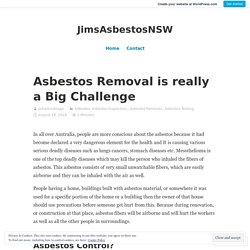 Asbestos Removal is really a Big Challenge – JimsAsbestosNSW