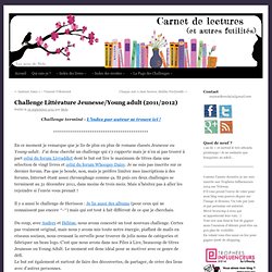 Challenge Littérature Jeunesse/Young adult (2011 – 2012)