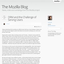 DRM and the Challenge of Serving Users