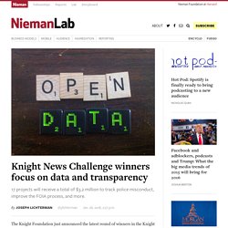 Knight News Challenge winners focus on data and transparency