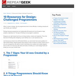 10 Resources for Design-Challenged Programmers
