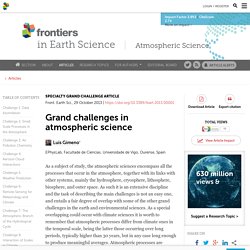 Grand challenges in atmospheric science
