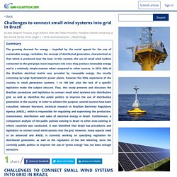 Challenges to connect small wind systems into grid in Brazil - Wiki Cleantech