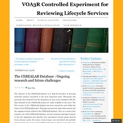 VOA3R Controlled Experiment for Reviewing Lifecycle Services